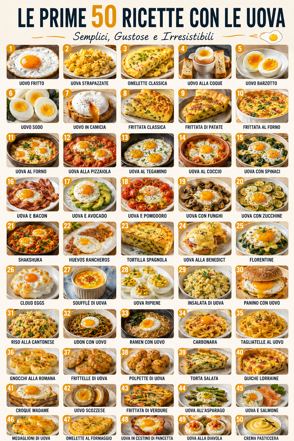 100 Ricette con le Uova che Tutti Dovrebbero Conoscere
