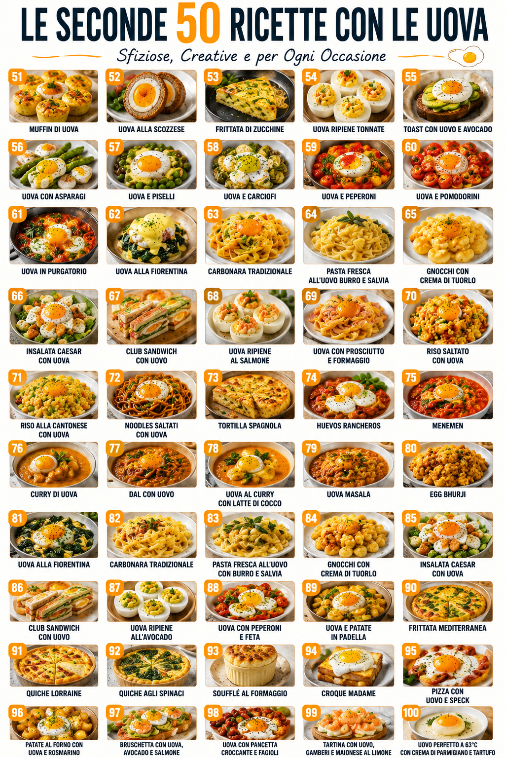 100 Ricette con le Uova che Tutti Dovrebbero Conoscere